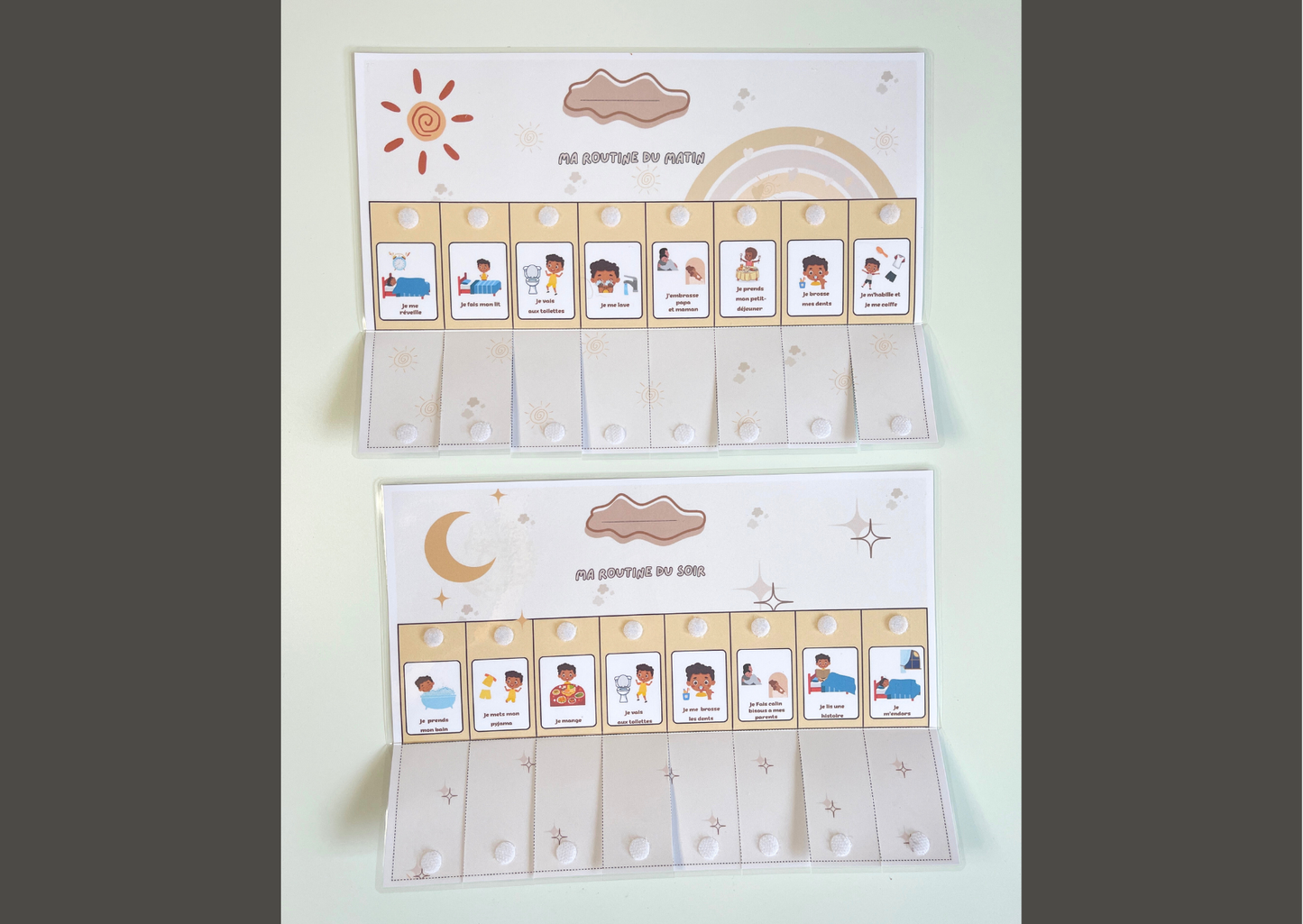 Routine du matin et soir pour enfants