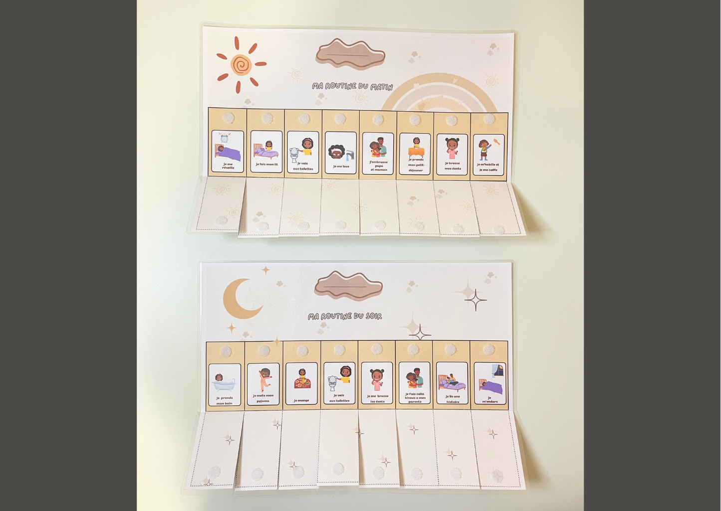 Routine du matin et soir pour enfants