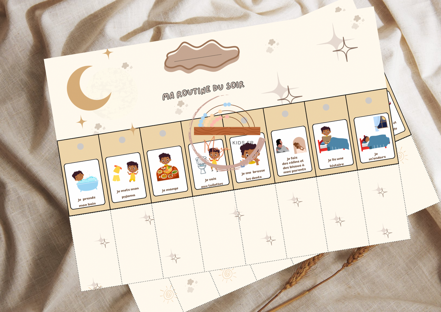 Routine du matin et soir pour enfants