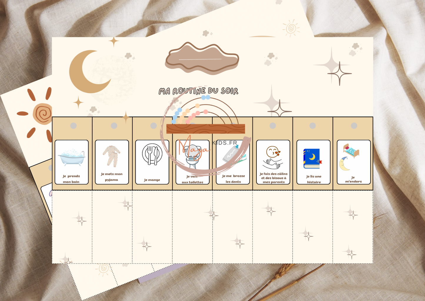 Routine du matin et soir pour enfants