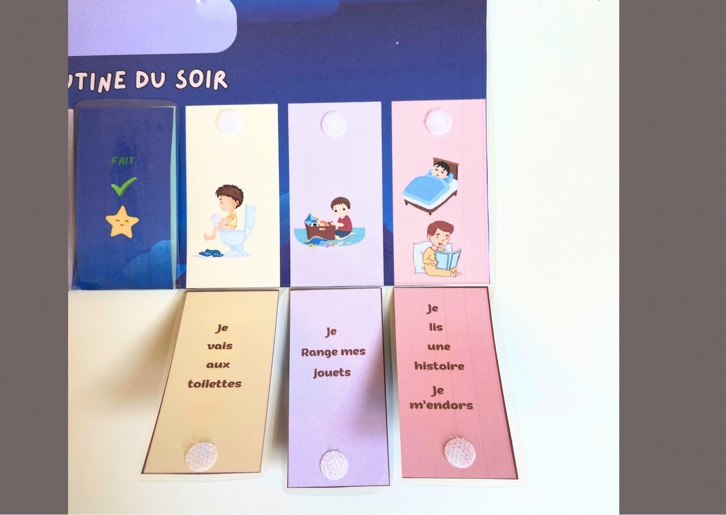 Routine matin et soir pour garçon