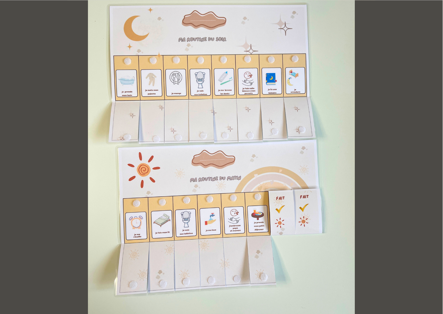 Routine du matin et soir pour enfants