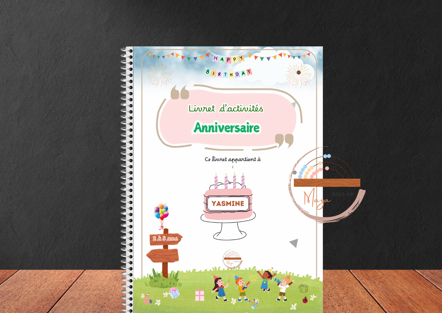 Livret d’activités personnalisé - Thème Anniversaire 🎉