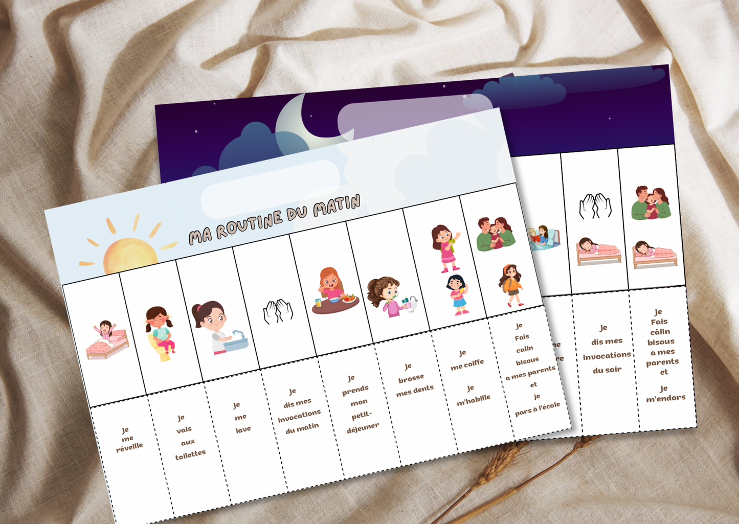 Routine matin et soir pour les petits musulmans