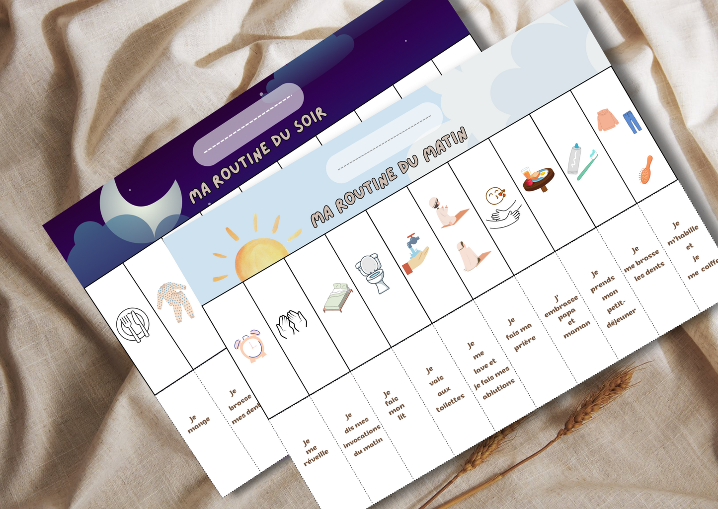 Routine matin et soir pour les petits musulmans