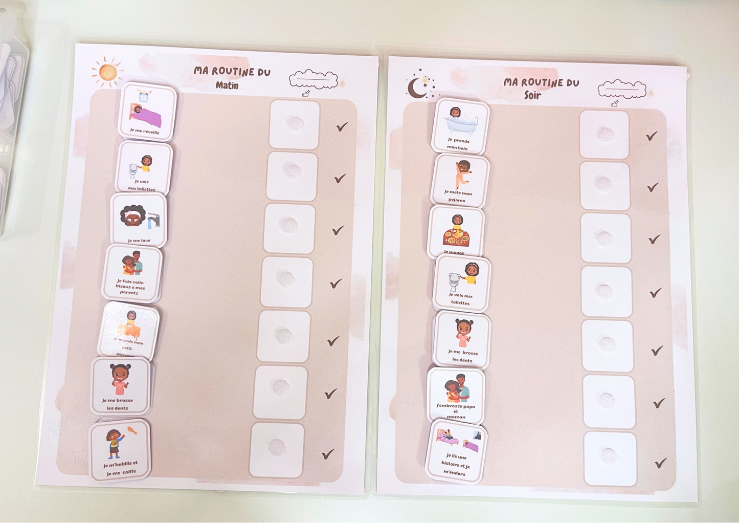 Routine du matin et soir pour enfants