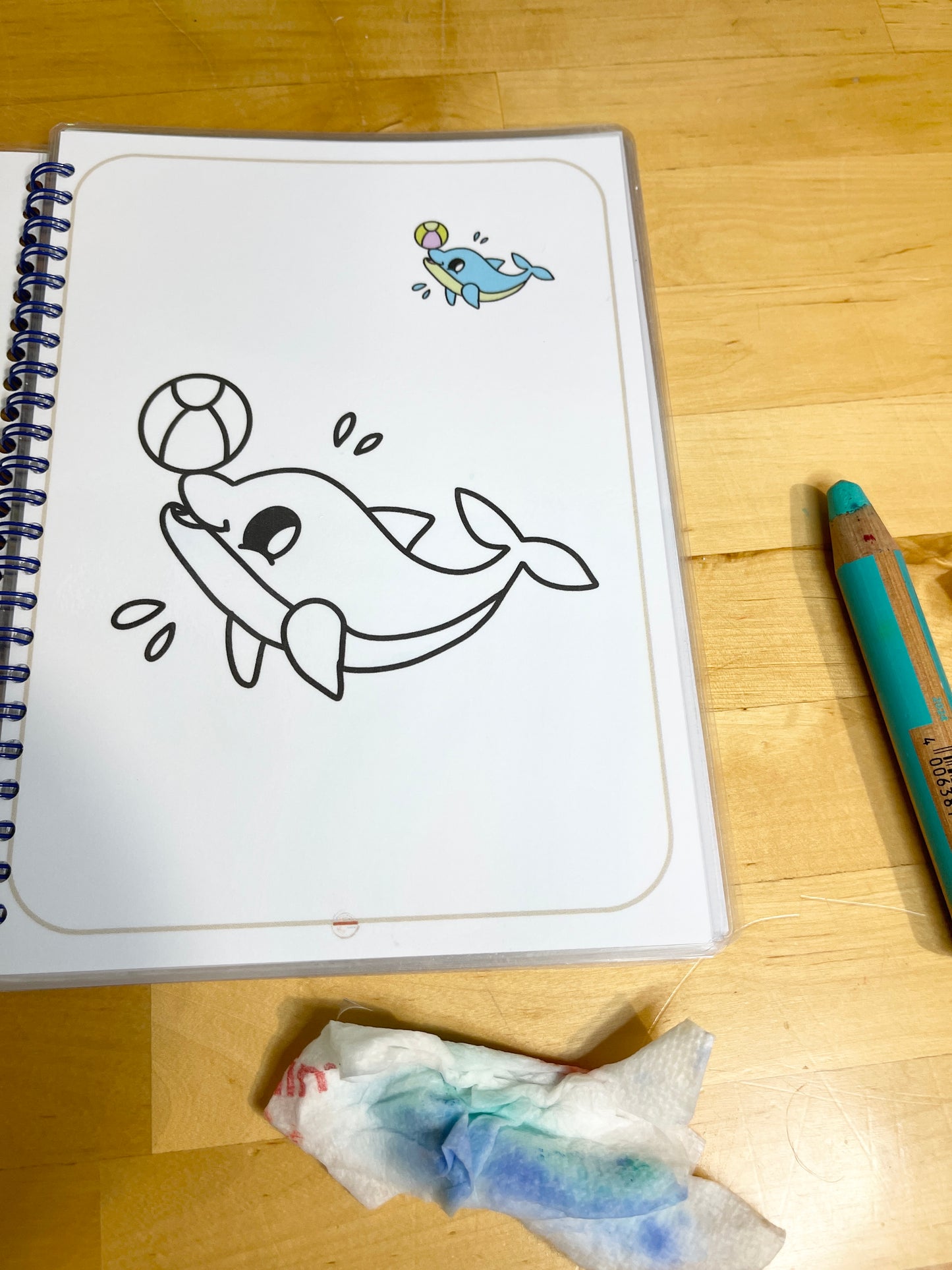 Livret de coloriage plastifié, réutilisable à l’infini