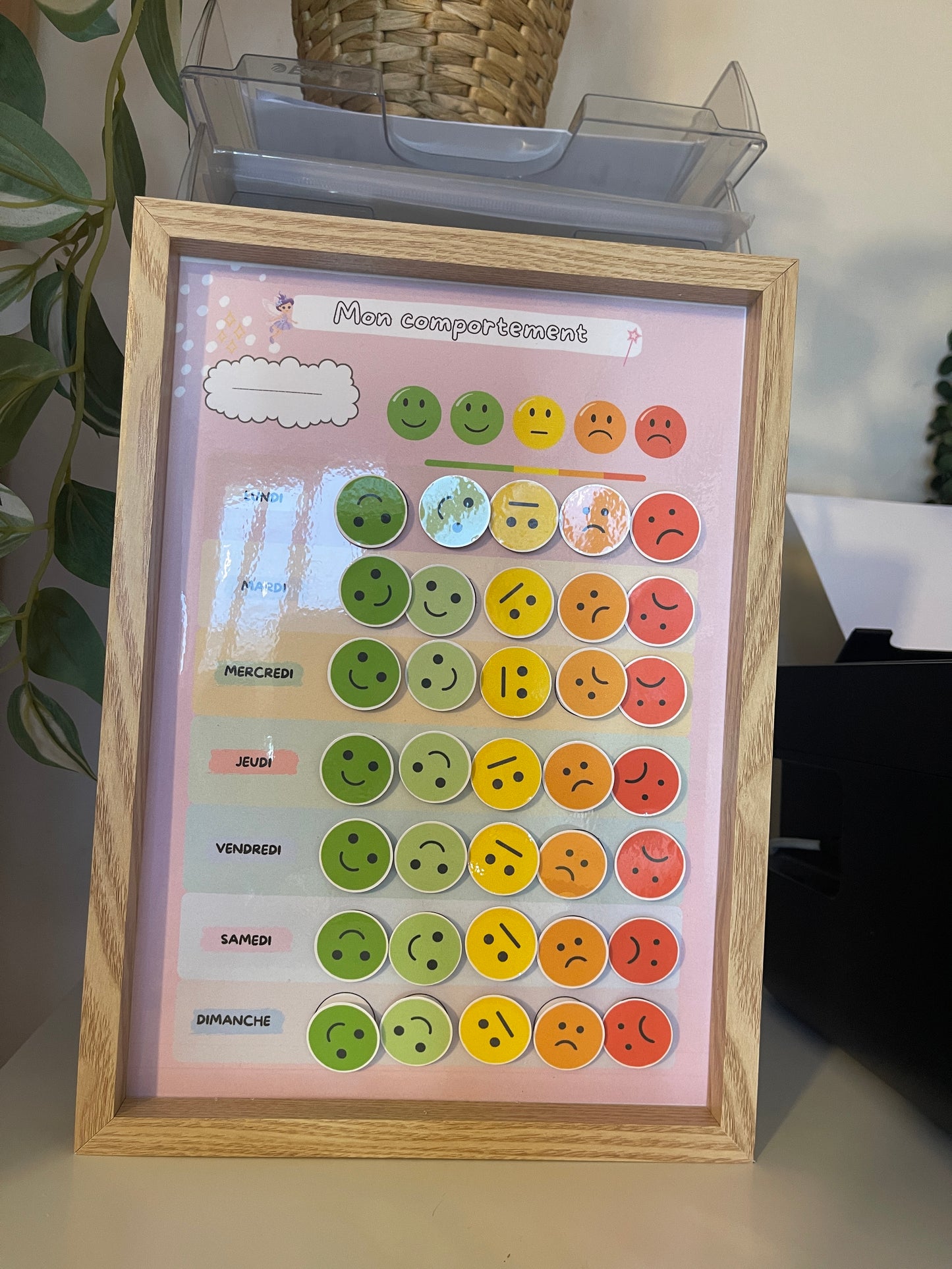 Tableau de comportement avec des emojis réutilisables