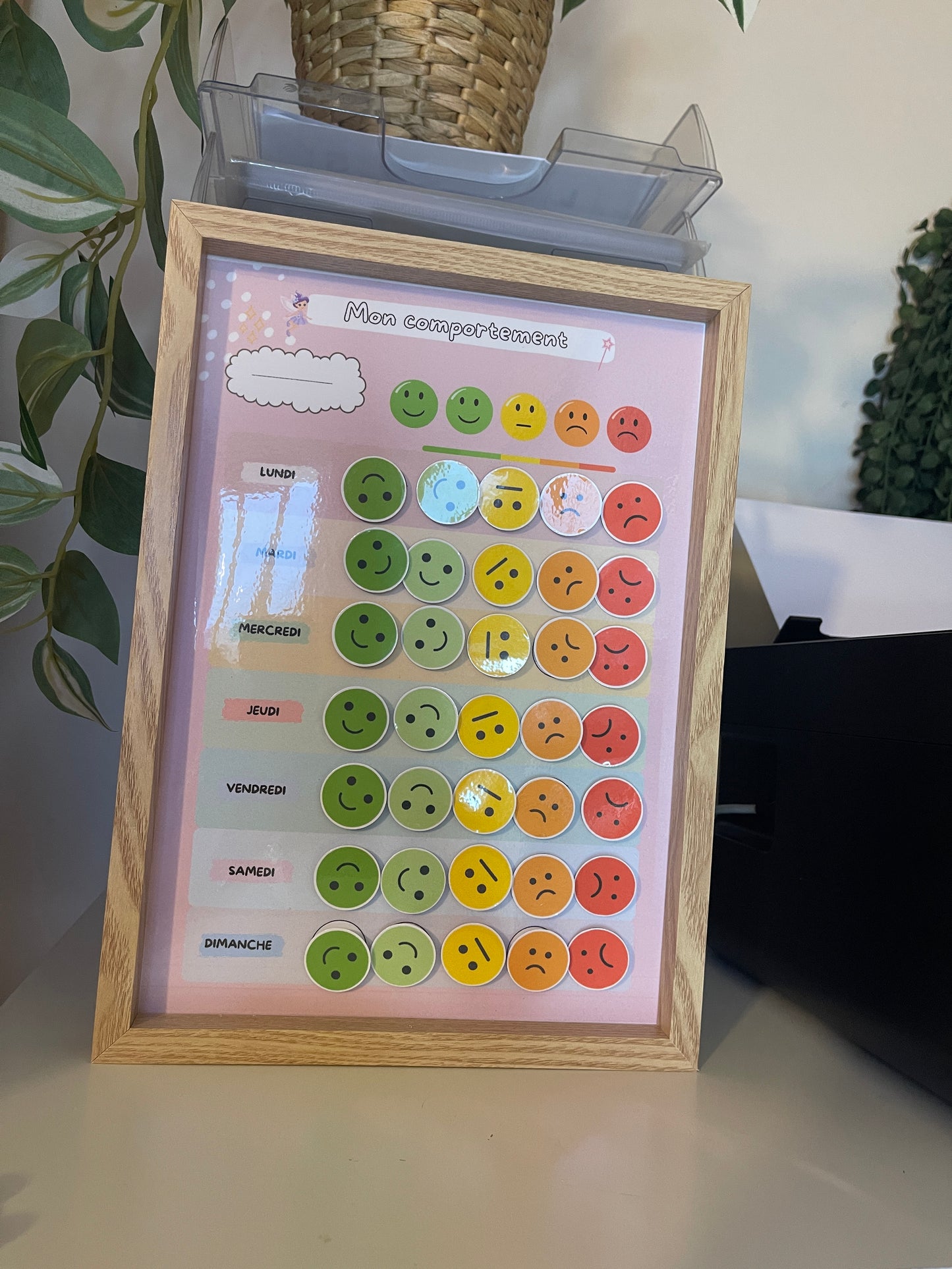 Tableau de comportement avec des emojis réutilisables