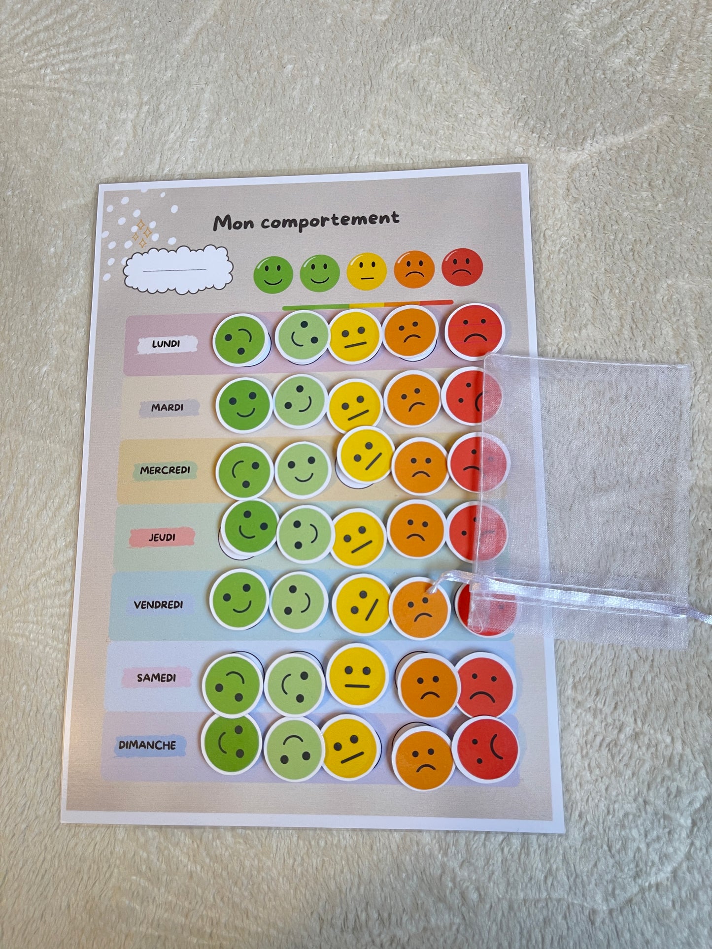 Tableau de comportement pour enfants