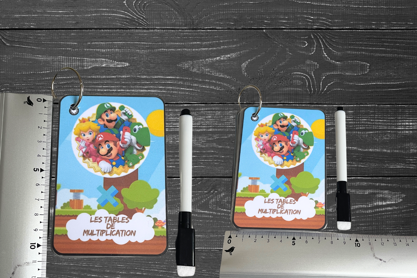 Porte clé cartes des tables de multiplication