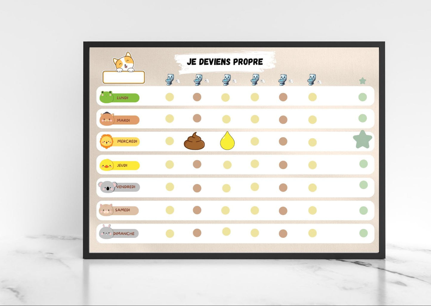 PDF Tableau d'apprentissage de propreté pour enfants