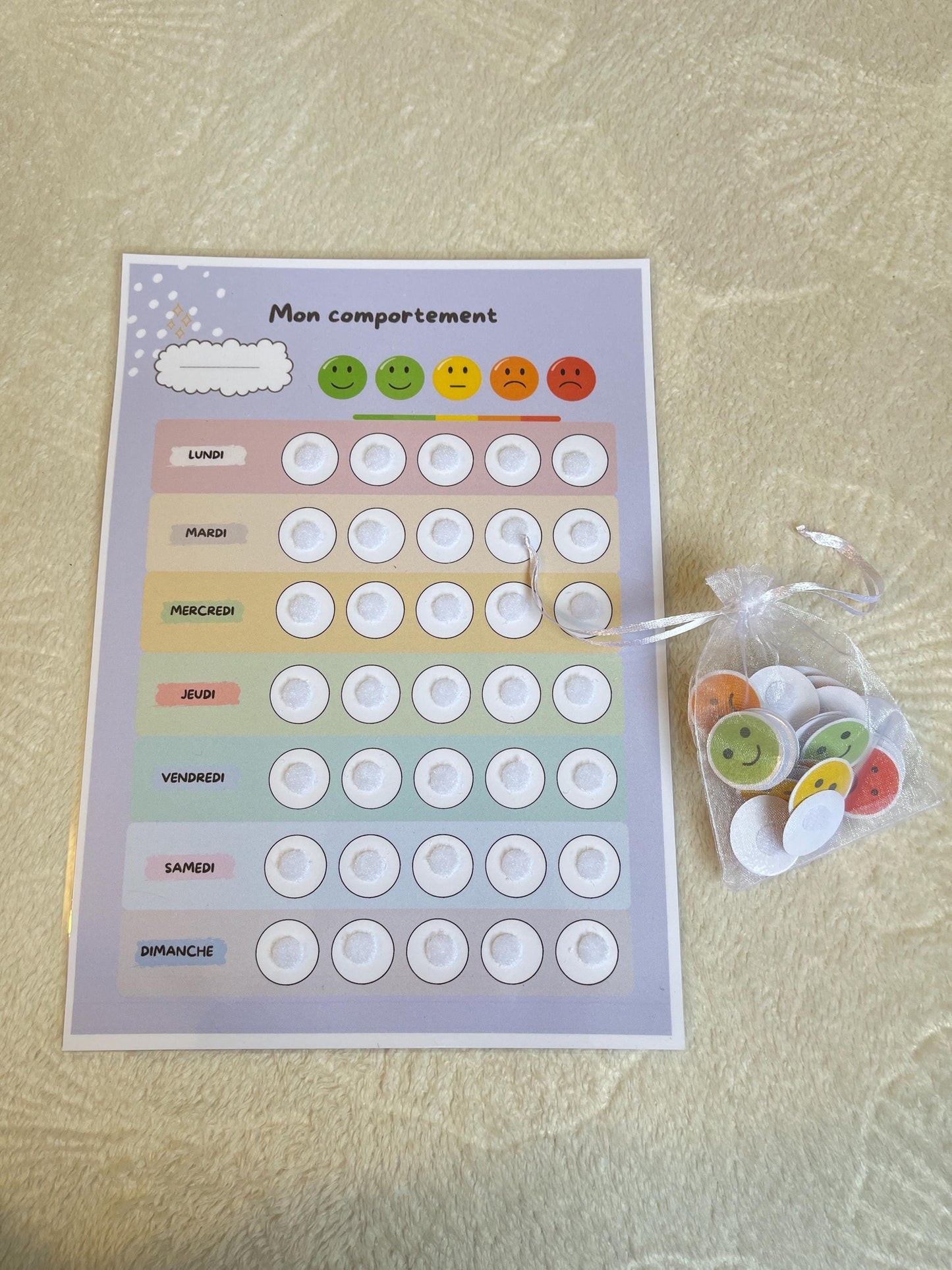 PDF Tableau de Comportement Hebdomadaire pour Enfants – PDF à Imprimer