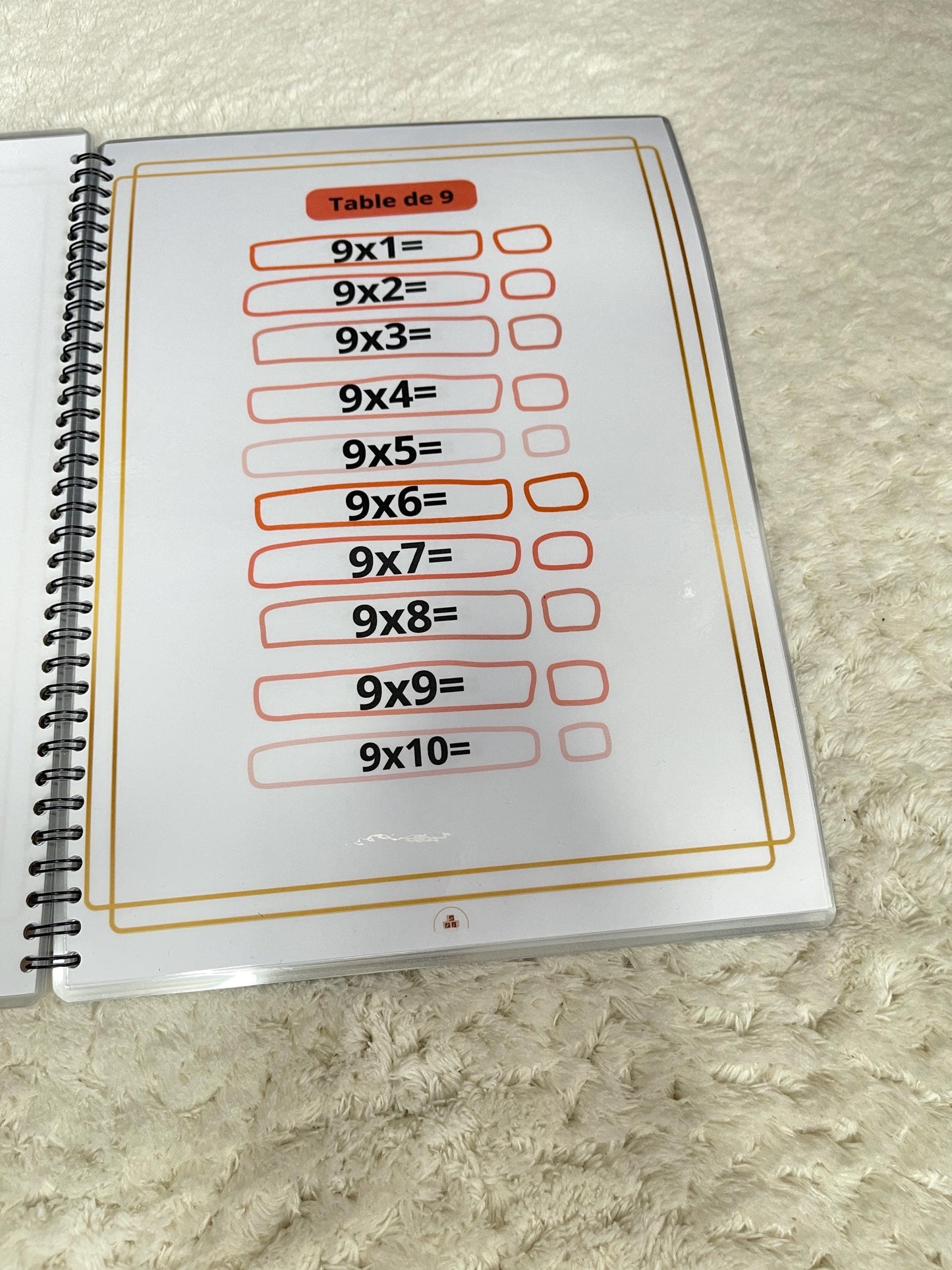 Livret des tables de multiplication