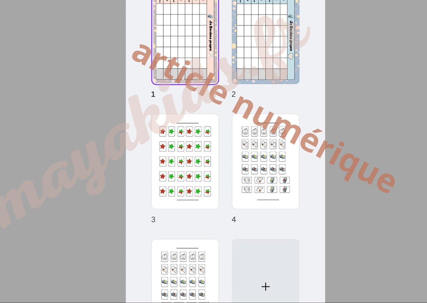 PDF Tableau d'apprentissage de propreté pour enfants