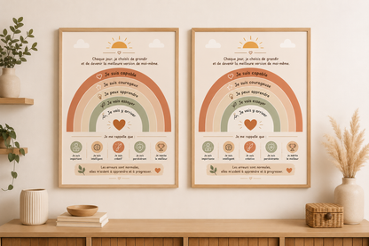 Affiche Positive « Je crois en moi » – Version Fille & Garçon