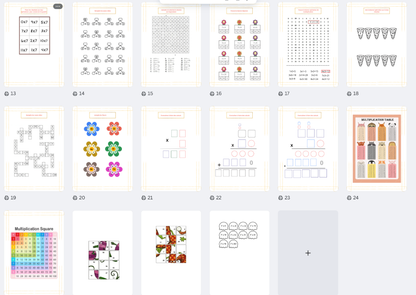 PDF livret pour apprendre les tables de multiplication