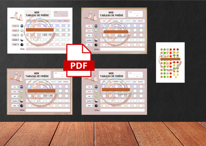 PDF Tableau d’apprentissage de prière pour enfants et adultes