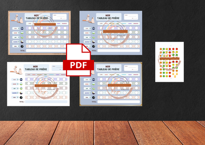PDF Tableau d’apprentissage de prière pour enfants et adultes