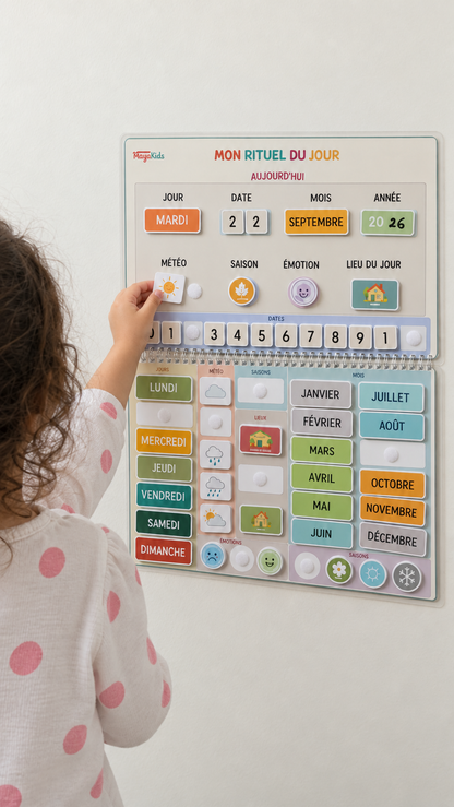 Rituel du jour pour enfants calendrier