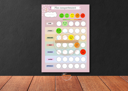 Tableau de comportement avec des emojis réutilisables