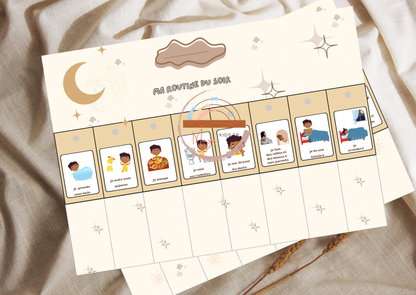 Routine du matin et soir pour enfants
