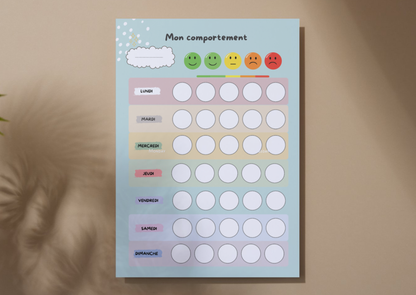 Tableau de comportement pour enfants
