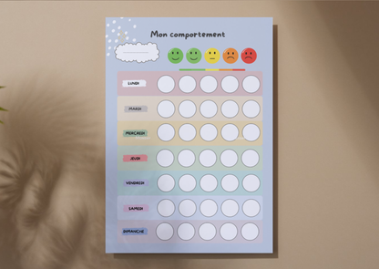 Tableau de comportement pour enfants
