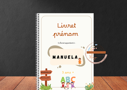 Livret d'activités  prénom personnalisé