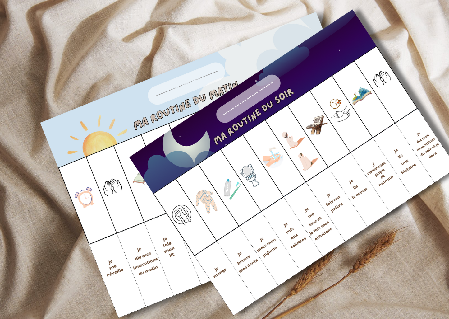 Routine matin et soir pour les petits musulmans