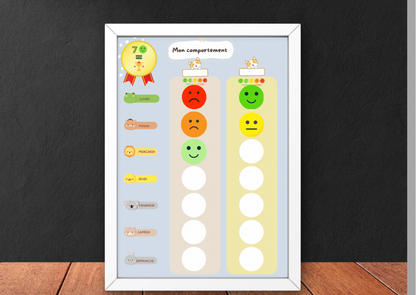 Tableau de comportement pour deux enfants