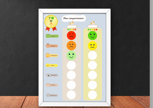 Tableau de comportement pour deux enfants