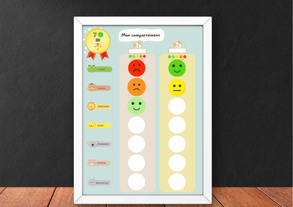 Tableau de comportement pour deux enfants