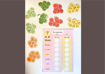 Tableau de comportement pour deux enfants