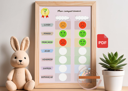 PDF Tableau de comportement pour deux enfants