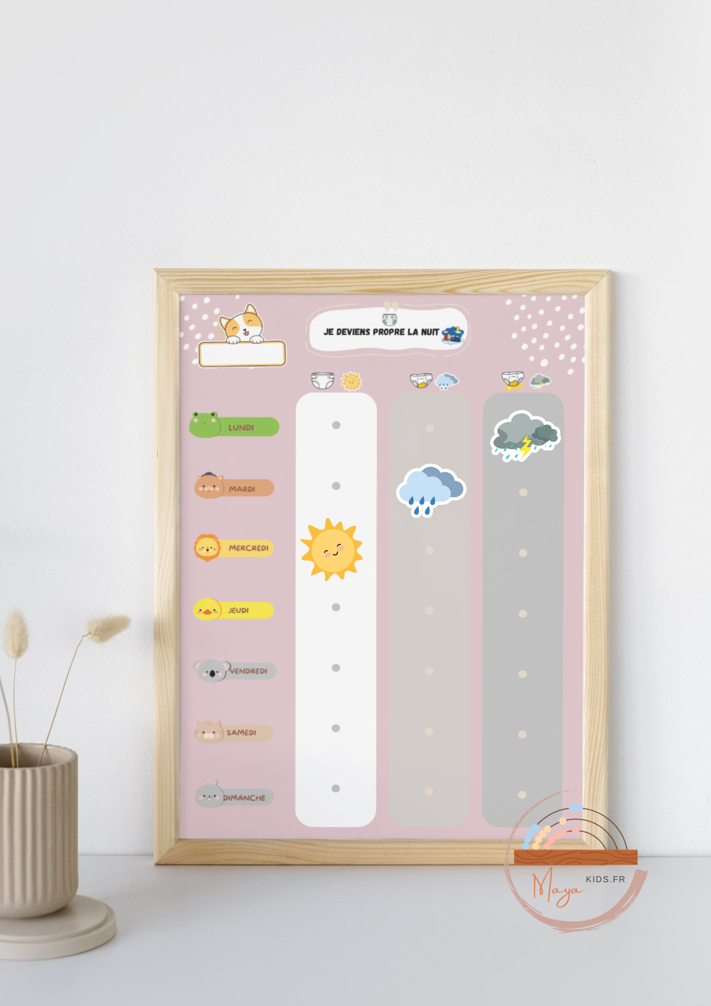 PDF Affiche d’apprentissage de propreté la nuit pour enfants