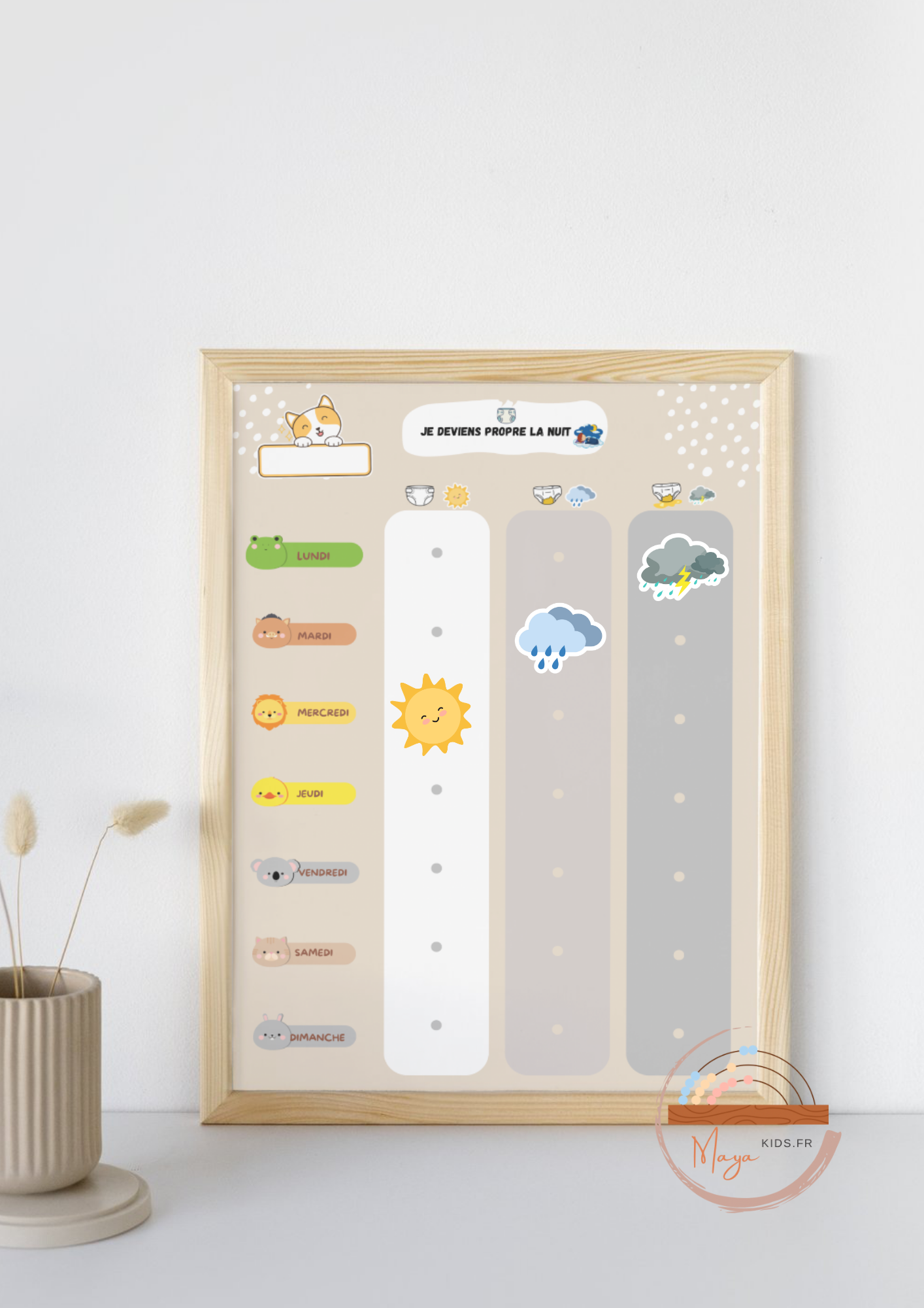 PDF Affiche d’apprentissage de propreté la nuit pour enfants