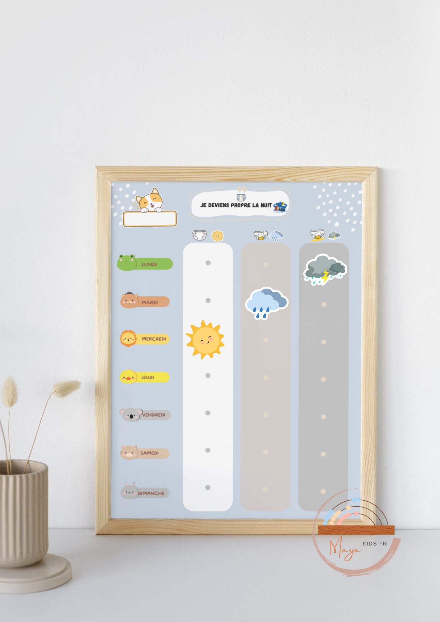 PDF Affiche d’apprentissage de propreté la nuit pour enfants