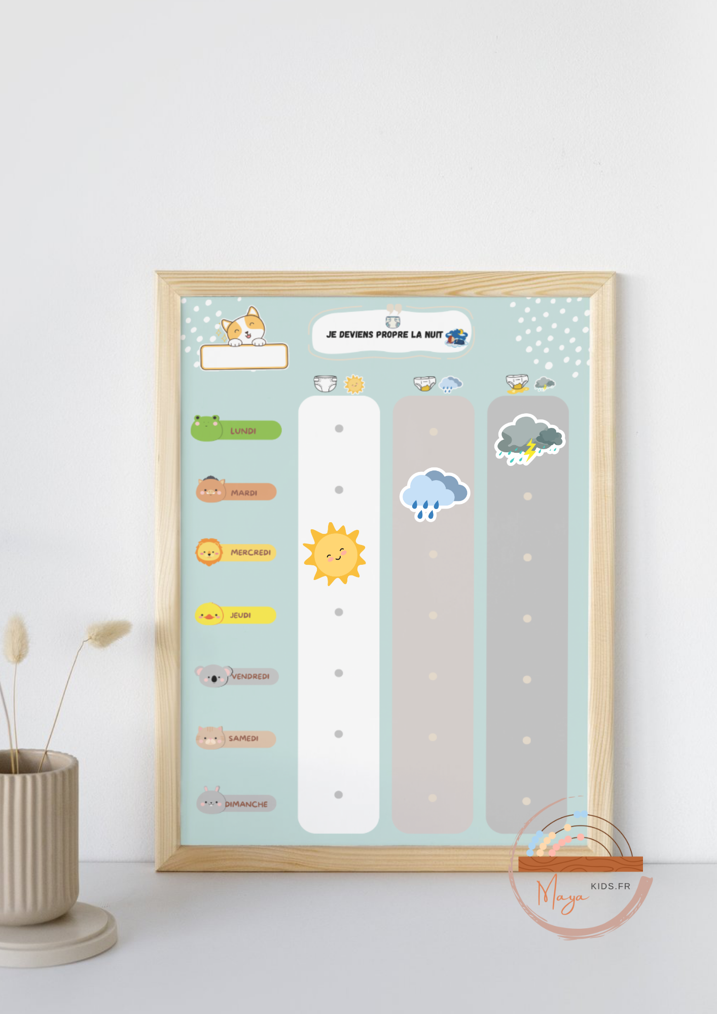 PDF Affiche d’apprentissage de propreté la nuit pour enfants