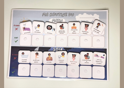 Routine du matin et soir pour enfants