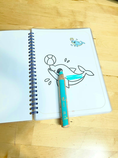 Livret de coloriage plastifié, réutilisable à l’infini