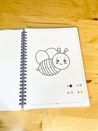 Livret de coloriage plastifié, réutilisable à l’infini