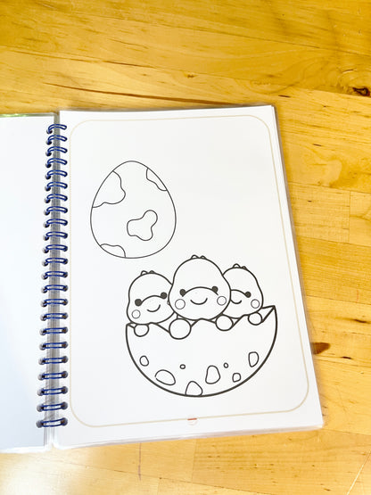 Livret de coloriage plastifié, réutilisable à l’infini