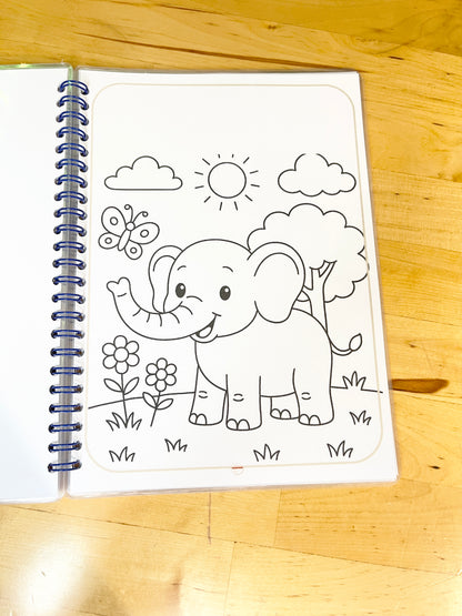 Livret de coloriage plastifié, réutilisable à l’infini