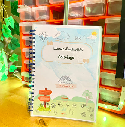 Livret de coloriage plastifié, réutilisable à l’infini