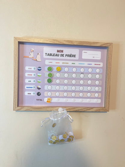 Tableau d’apprentissage de prière pour enfants et adultes