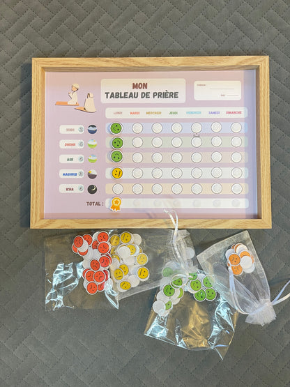 Tableau d’apprentissage de prière pour enfants et adultes