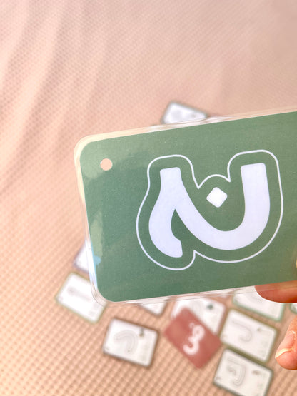 Cartes d’apprentissage des lettres arabes recto verso