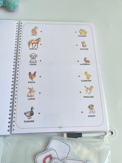 Livret d'activités  Montessori pour les enfants  à partir de 2 ans