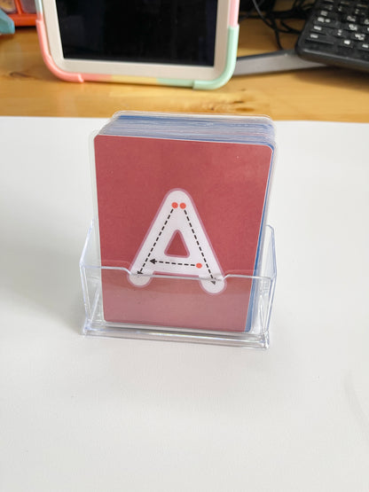 Cartes d’apprentissage des lettres à tracer